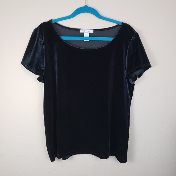 White House Black Market Tops - White House Black Market Velvet Shirt